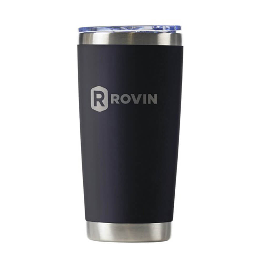 Rovin Edelstahlbecher mit Druckdeckel (590 ml)