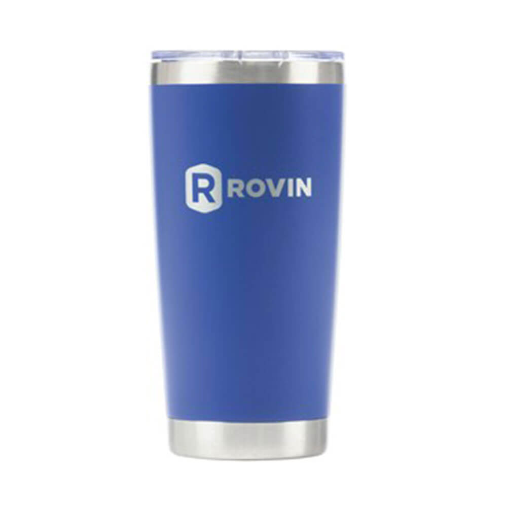 Copa de acero inoxidable Rovin con tapa de empuje (590 ml)