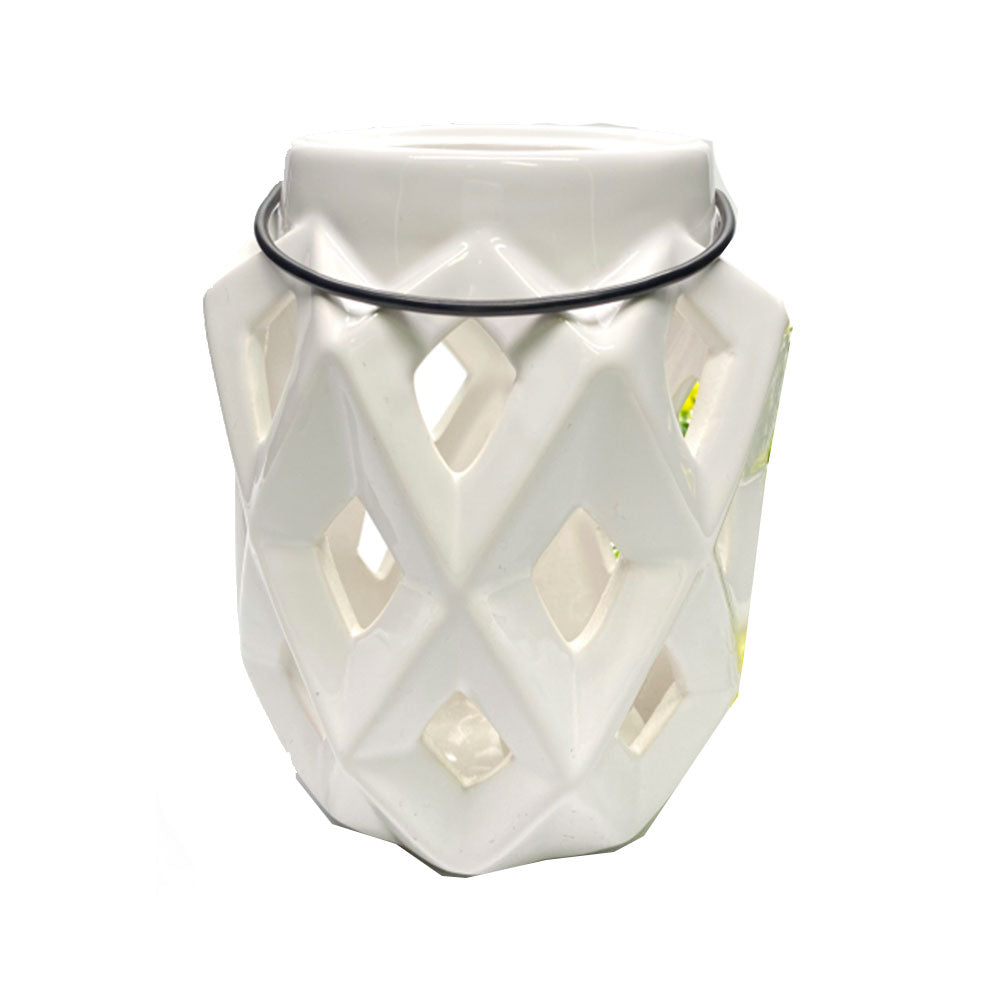 Lanterna di candele eleganti in ceramica (14x14x19cm)