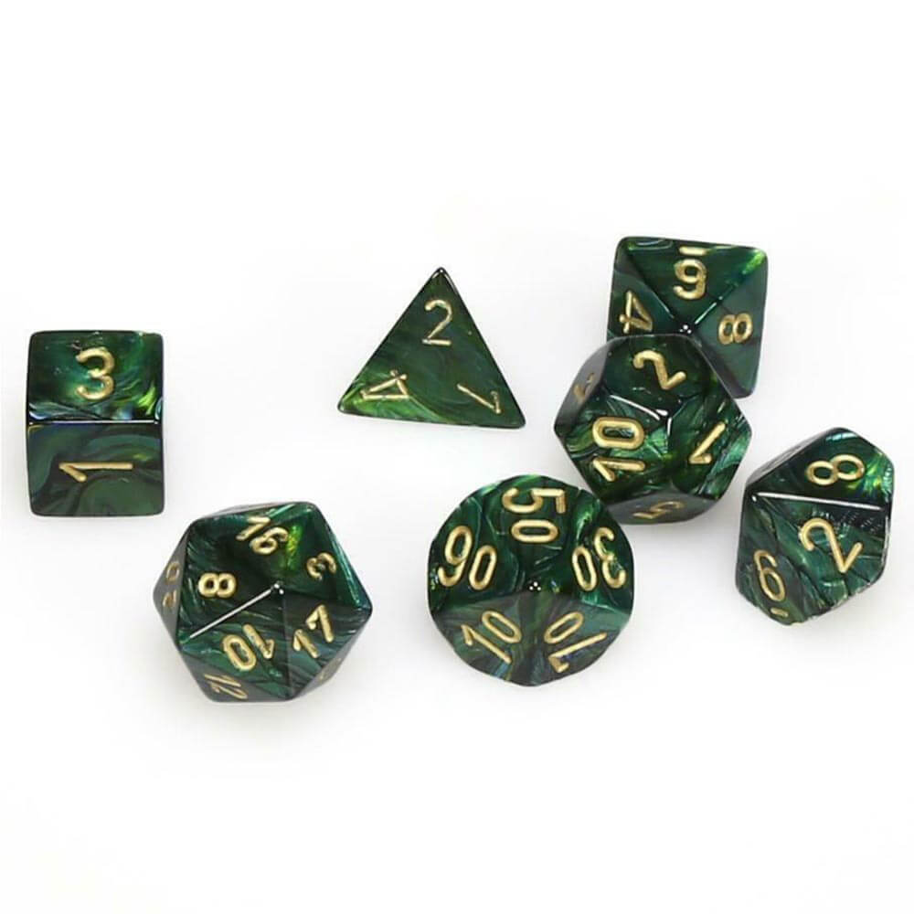 D7 DIE SET DICE Scarab poliédrica (7 dados)