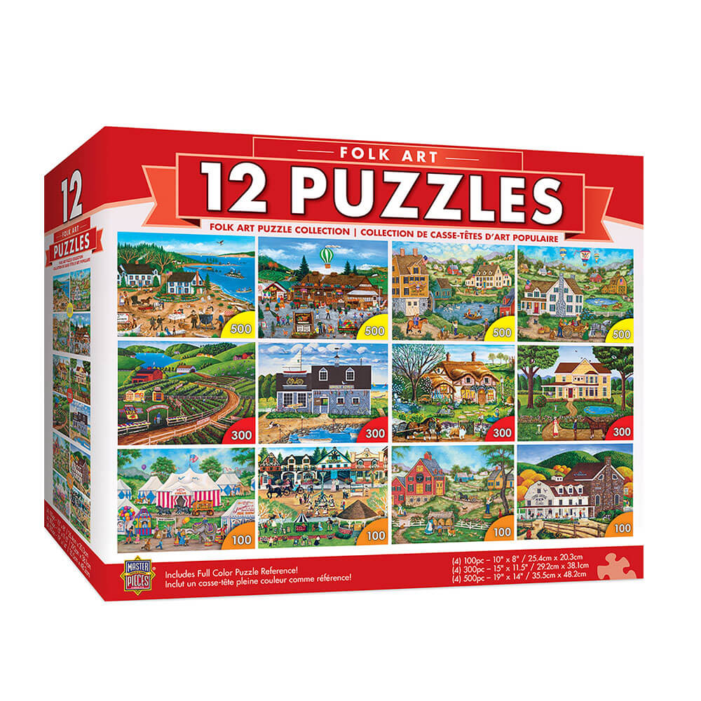 Meisterwerke-Puzzle (12er-Pack-Puzzle-Paket)