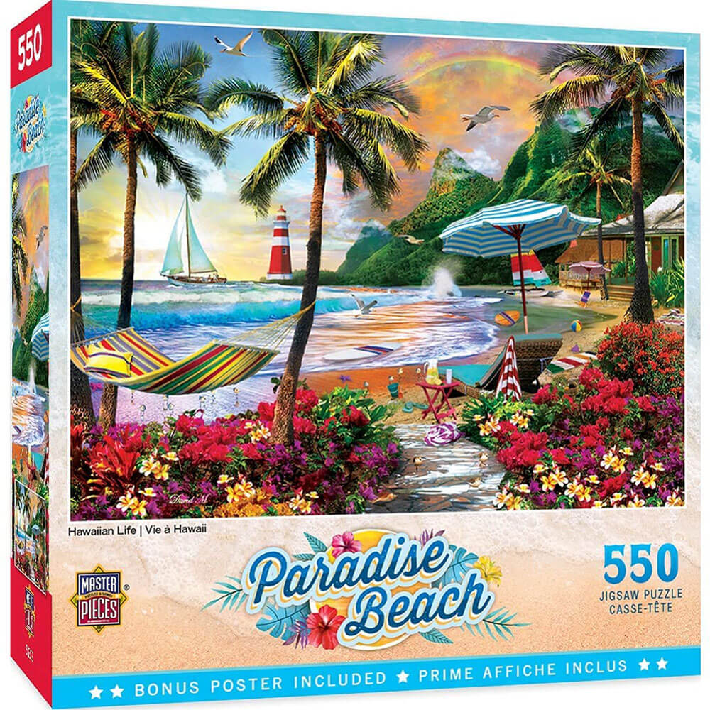 Obras -primas Paradise Beach 550pc Puzzle