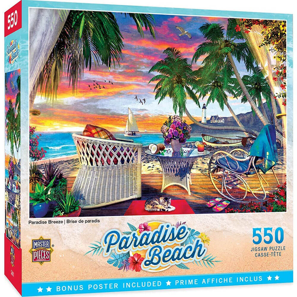 Obras -primas Paradise Beach 550pc Puzzle