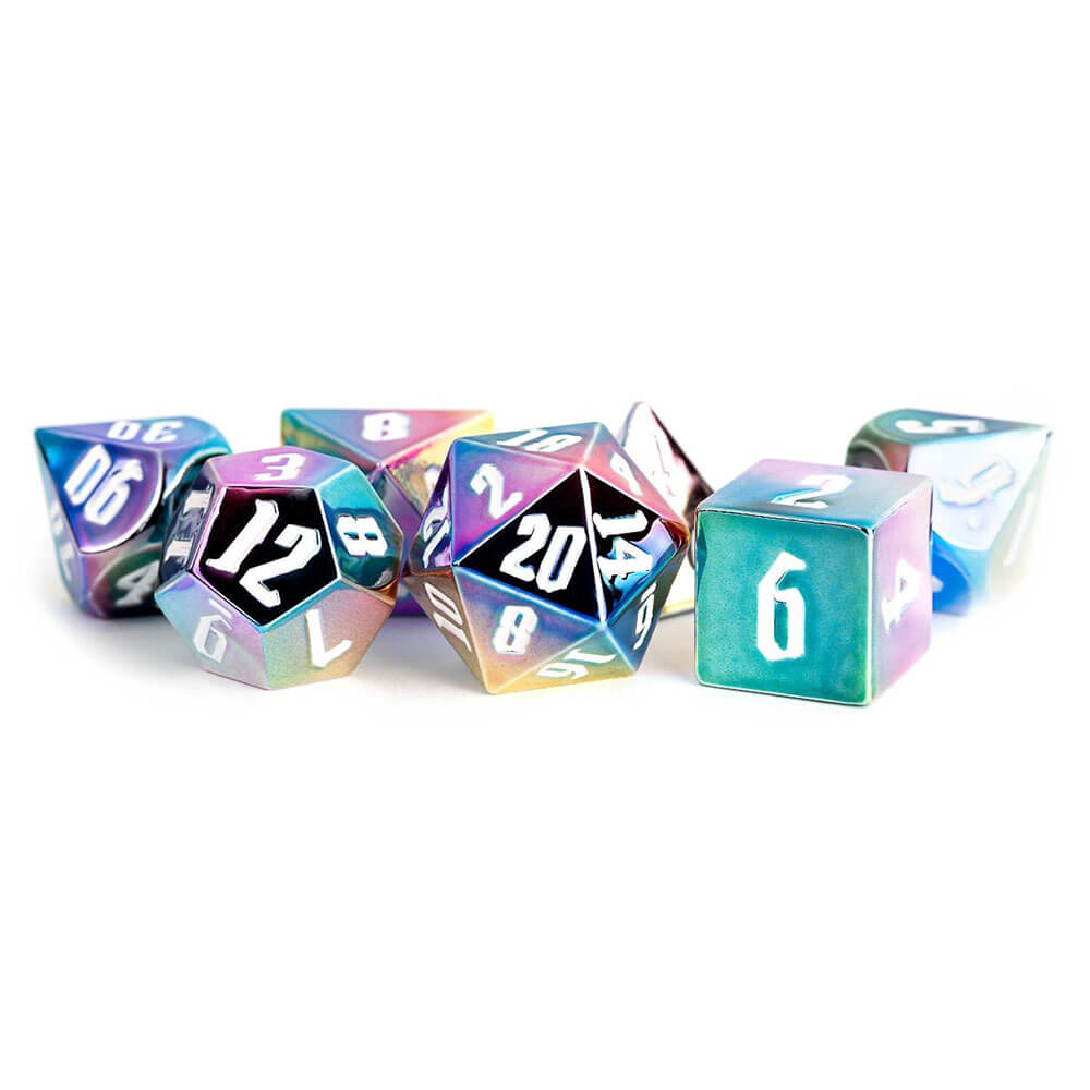 Metallic Rainbow Aegis Polyéddral Dice Set 16 mm