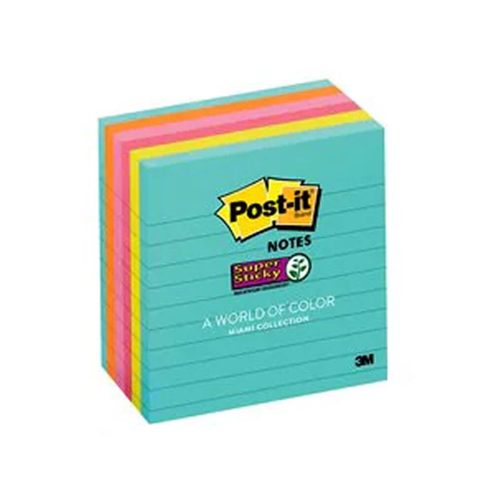 Post-it-it lined super sticky Notes 6pk