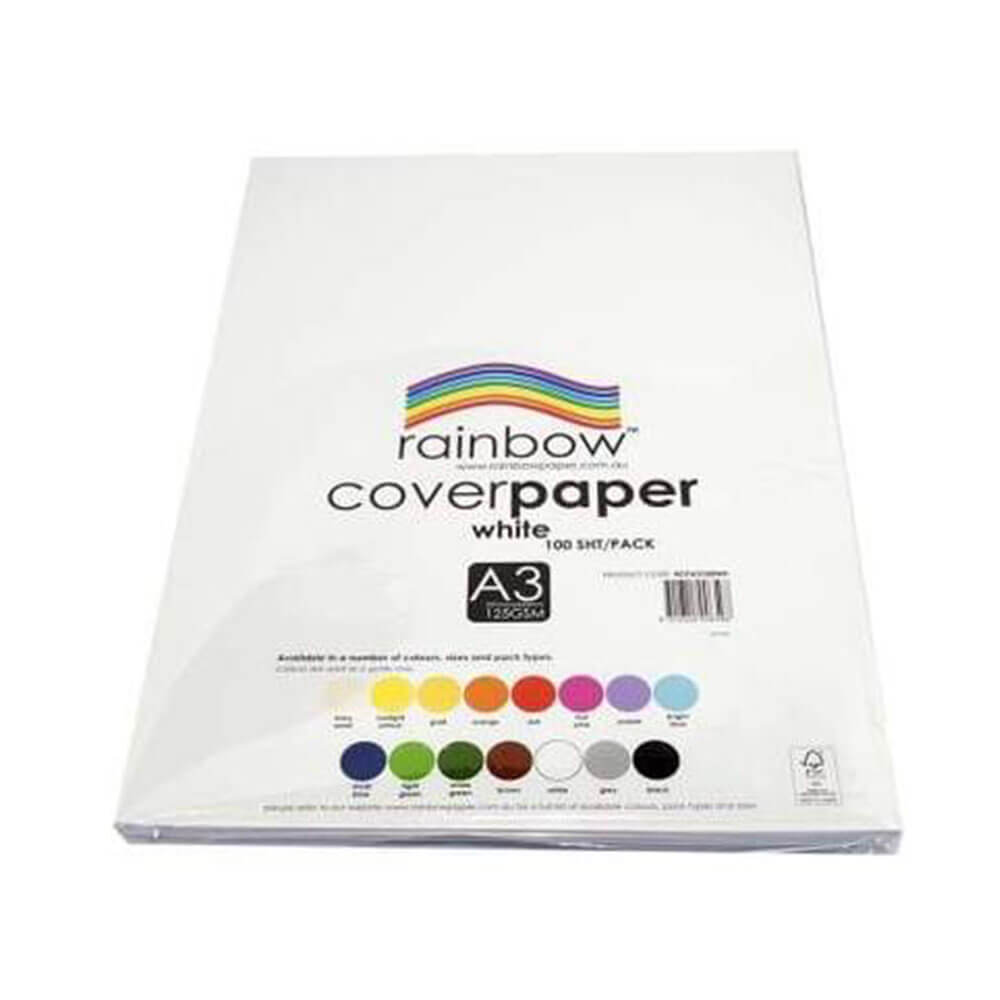 Papel de capa de arco -íris A3 (100 folhas)