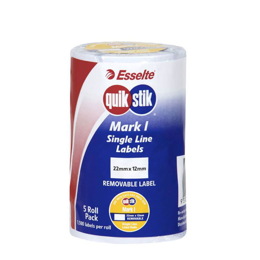 Quik Stik Mark abnehmbares Etikett, einfarbig (5 Stück)