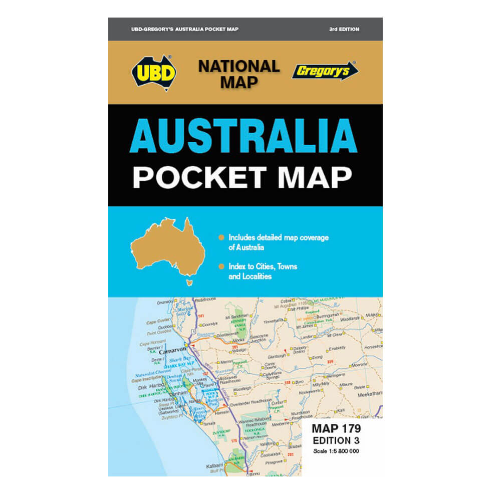  UBD Gregorys Australien-Karte