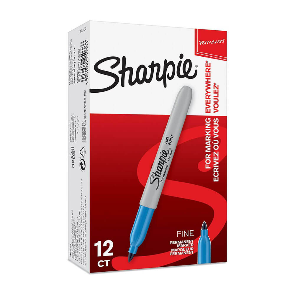 Sharpie Permanent Fine Marker 1,0 mm (12pk)