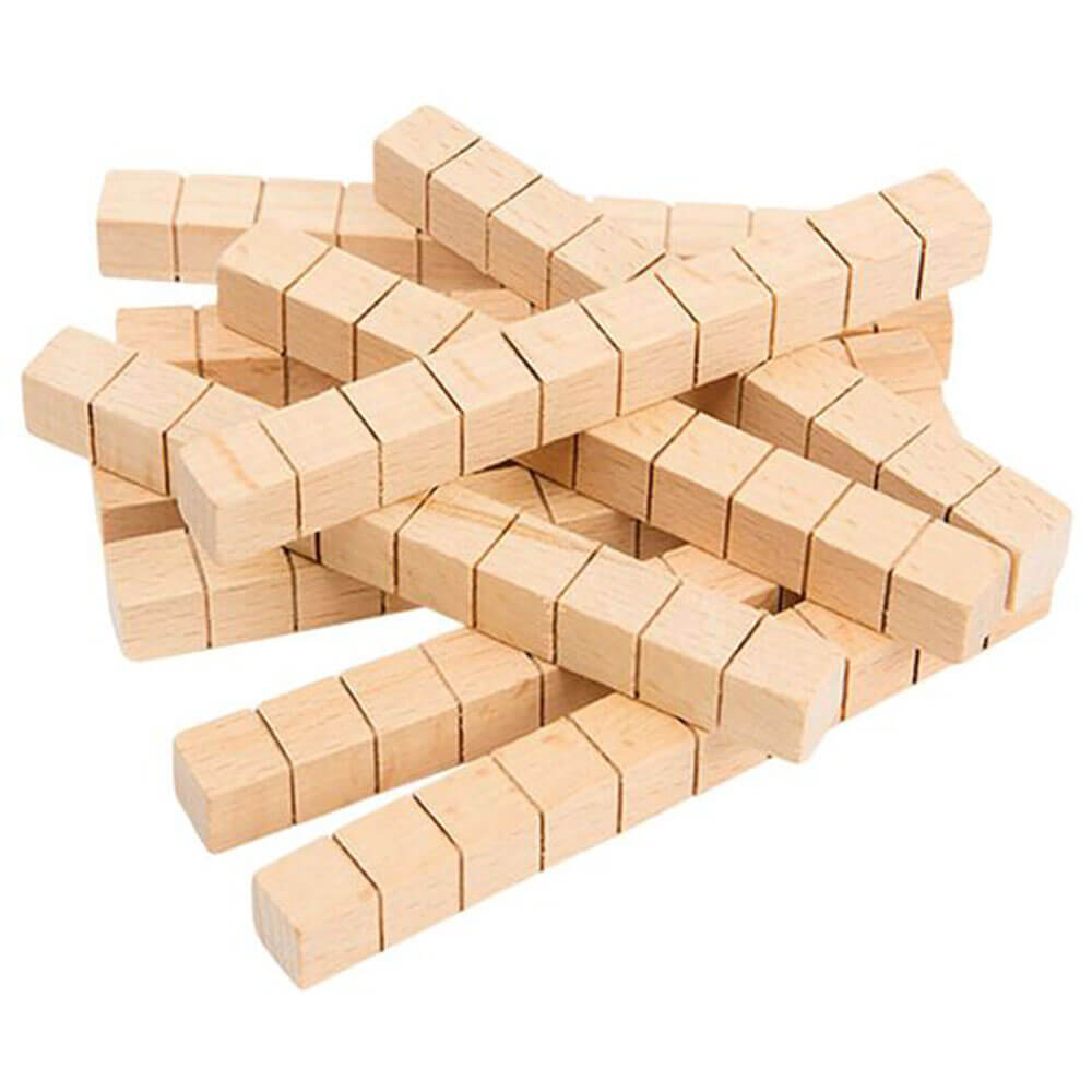 Aprender pode ser divertido de cubos de contagem de madeira