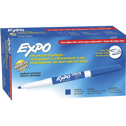 Expo Dry Erase Fine Bullet Whiteboard Marker 12pk