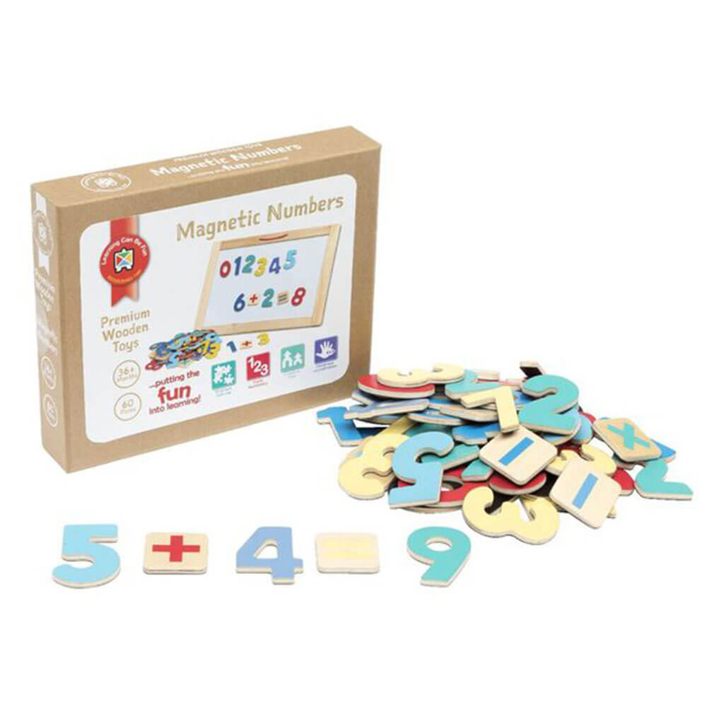 Learning Can Be Fun Wood Magnetic Numbers Toy Set (60pcs)