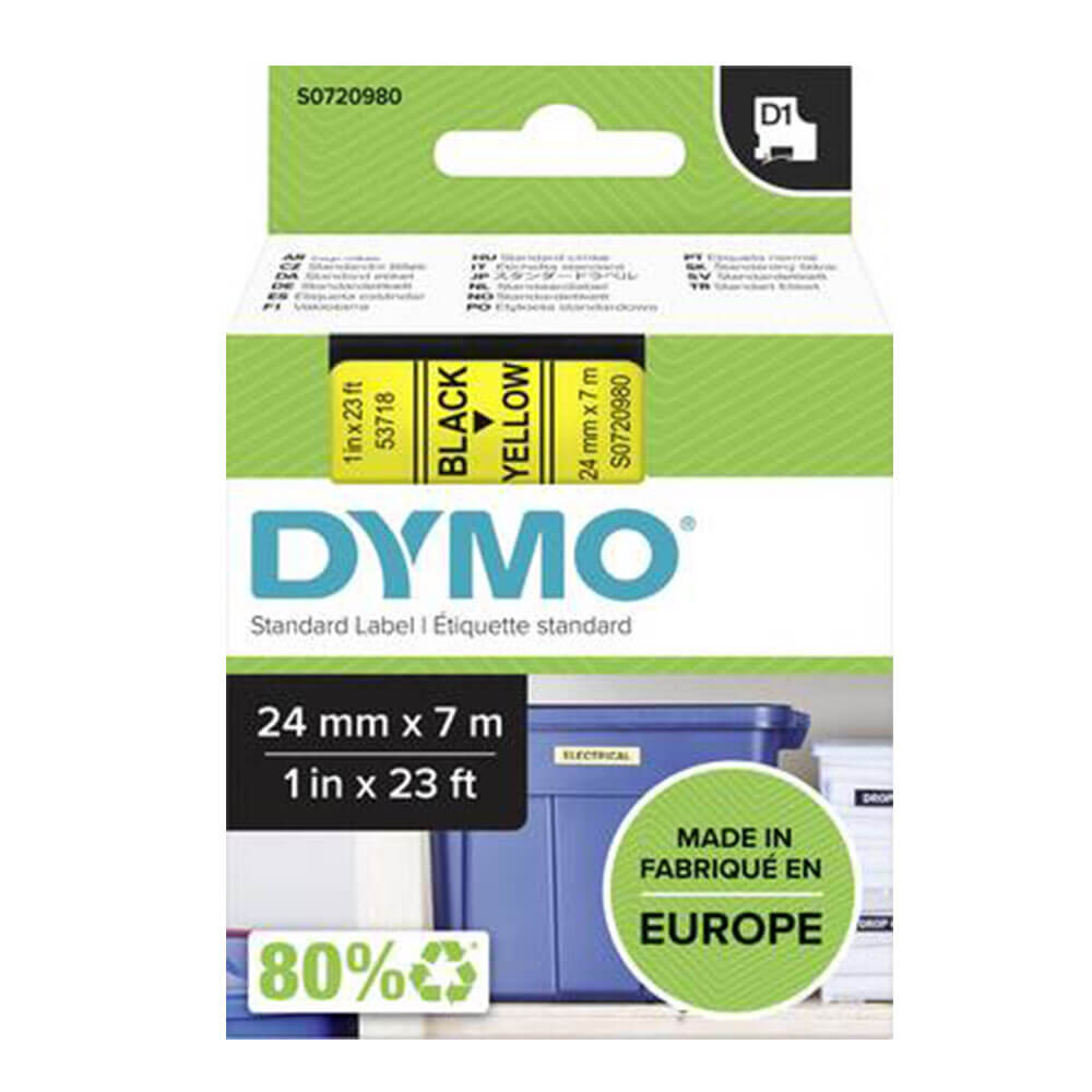 Étiquette de bande Dymo D1 24 mmx7m