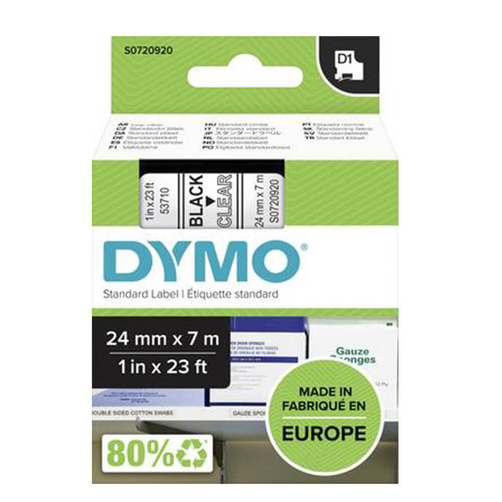 Étiquette de bande Dymo D1 24 mmx7m