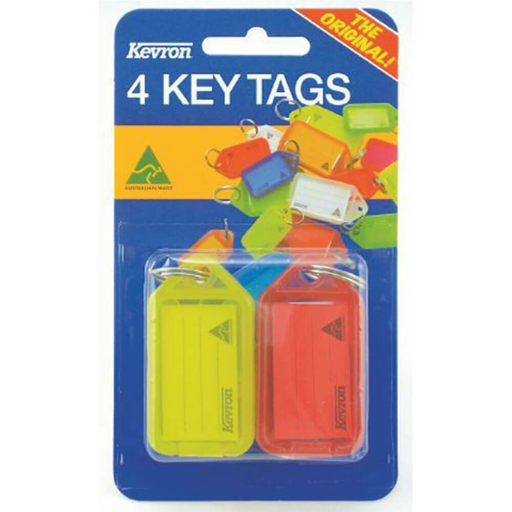 Kevron Key Tags 4pk (56x30 mm)