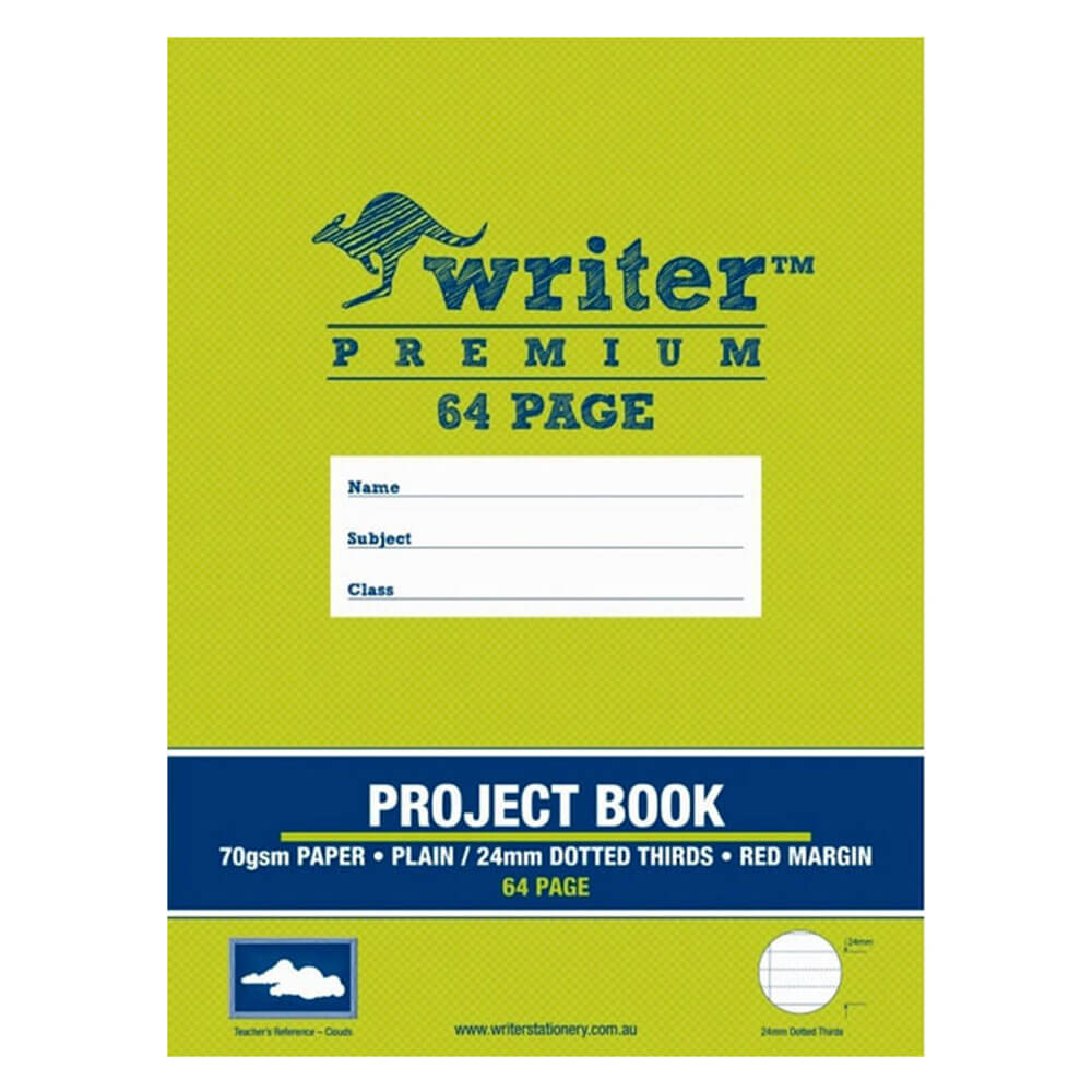 Writer Premium Plain & Praped Project Book (64 sidor)