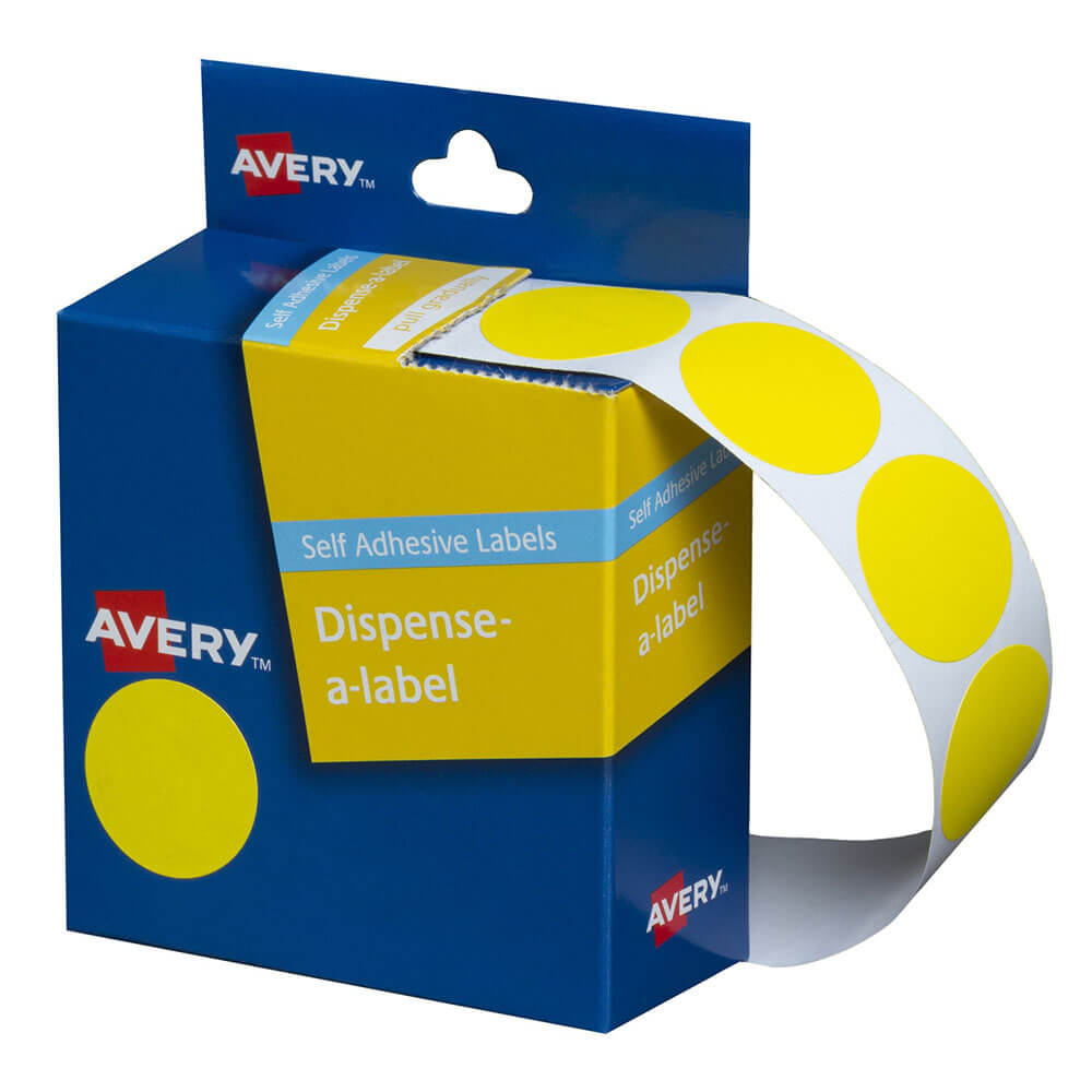 Avery selvklebende prikketiketter 24mm (500pcs)