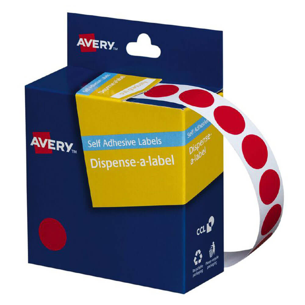 Rótulos de pontos autoadesivos Avery 14mm (1050pcs)