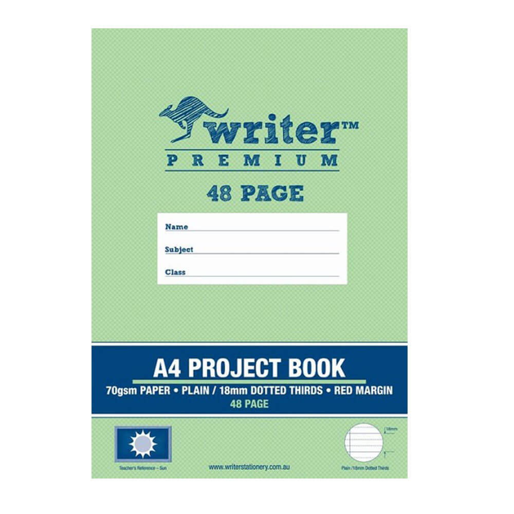 Writer Premium Plain & Dotted Project Book (48 Pages)