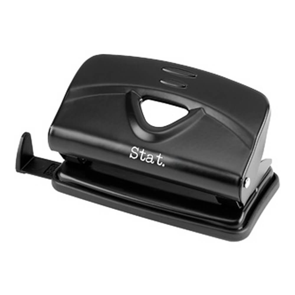 Stat 2 Hole Puncher Small 10 Sheets (preto)