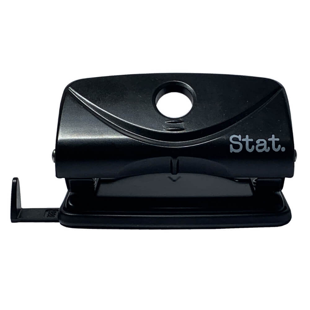 Stat 2 Hole Puncher Small 10 Sheets (preto)