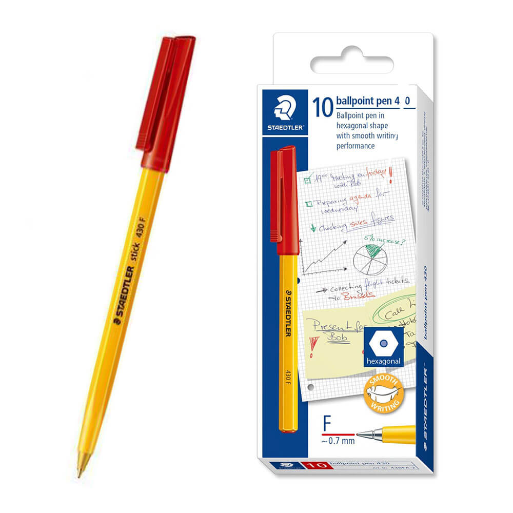Stadtler Stick Fine Ballpoint Pen (scatola di 10)