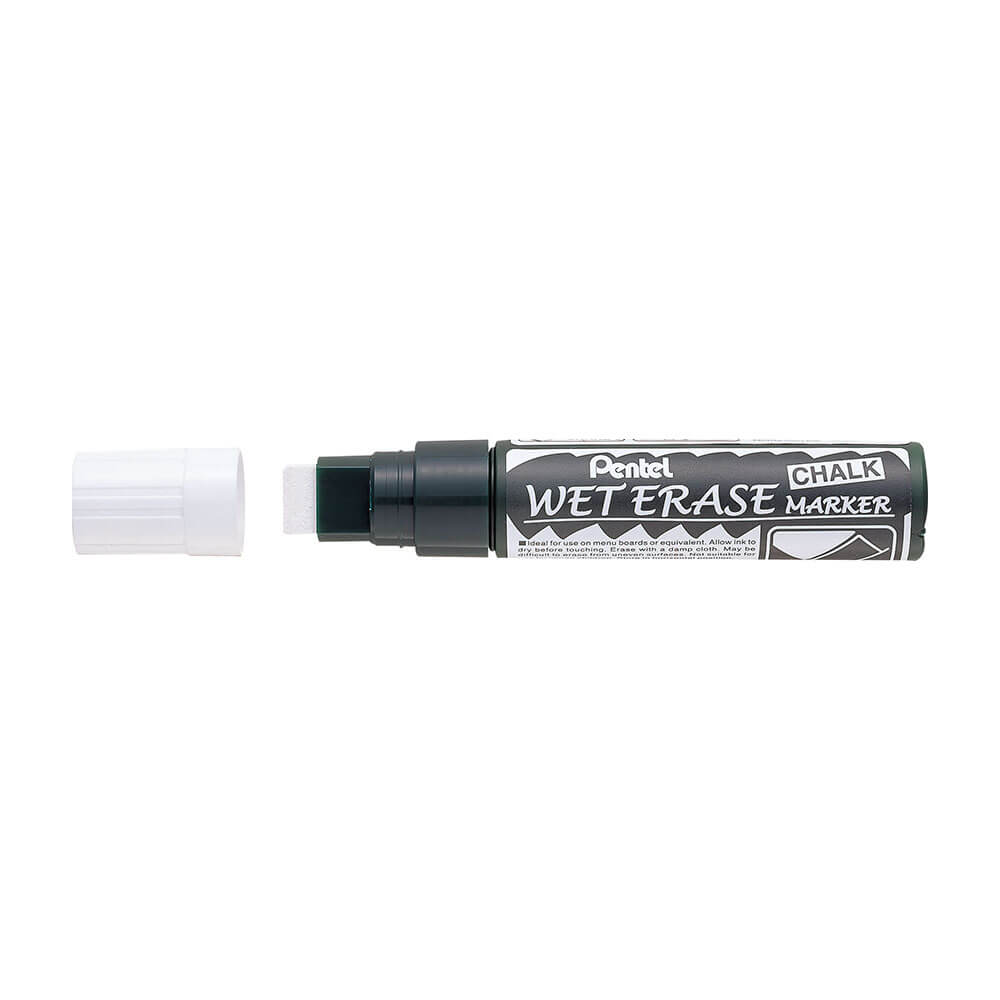 Pentel 10-15mm Chisel Tip Wet Erase Chalk Marker 12pk