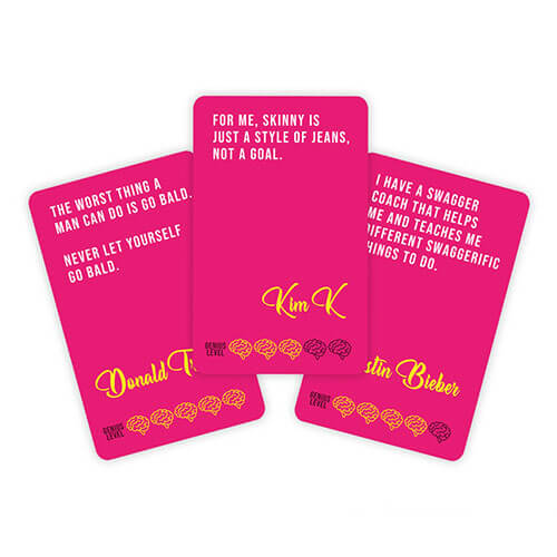 Gift Republic Celebrity Words Of Wisdom Card Game